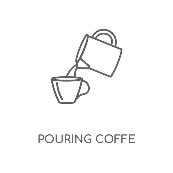 Kaffeesatzleserei Gießen Kaffee Konzept Schlaganfall Symboldesign Dünne Grafische Elemente Vektorillustration — Stockvektor