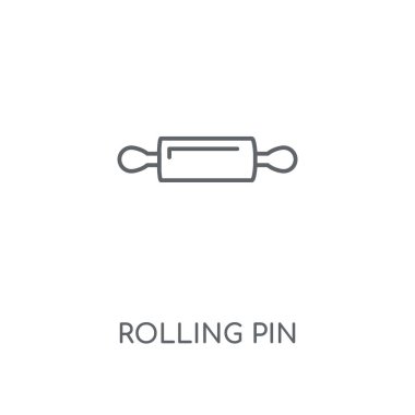 Oklava doğrusal simgesi. Oklava kavramı kontur sembolü tasarım. İnce grafik öğeleri illüstrasyon, beyaz bir arka plan, eps 10 anahat desen vektör.