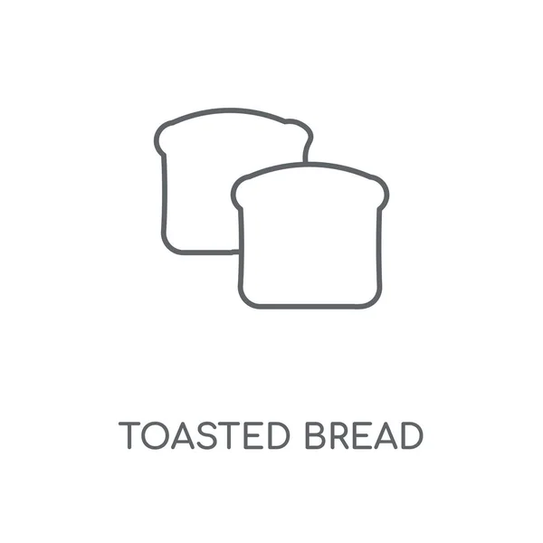 Toasted Bread Linear Icon Toasted Bread Concept Stroke Symbol Design — Stock Vector