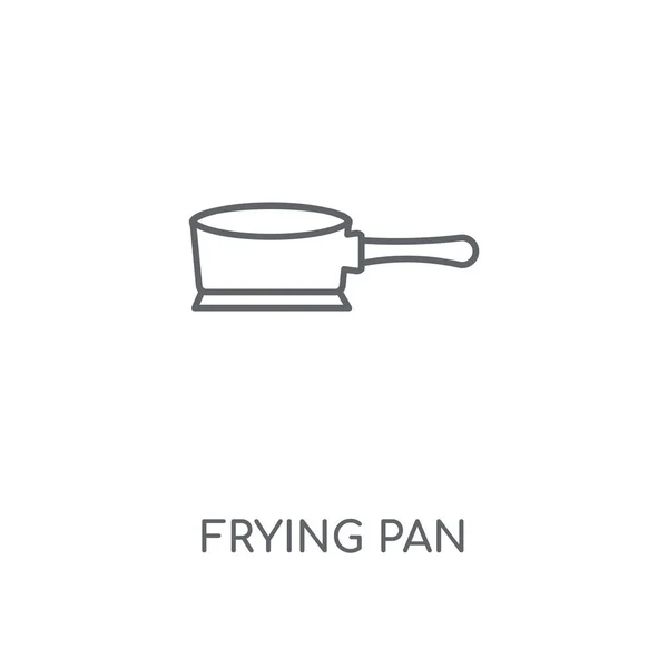 Frying Pan Linear Icon Frying Pan Concept Stroke Symbol Design — Stock Vector