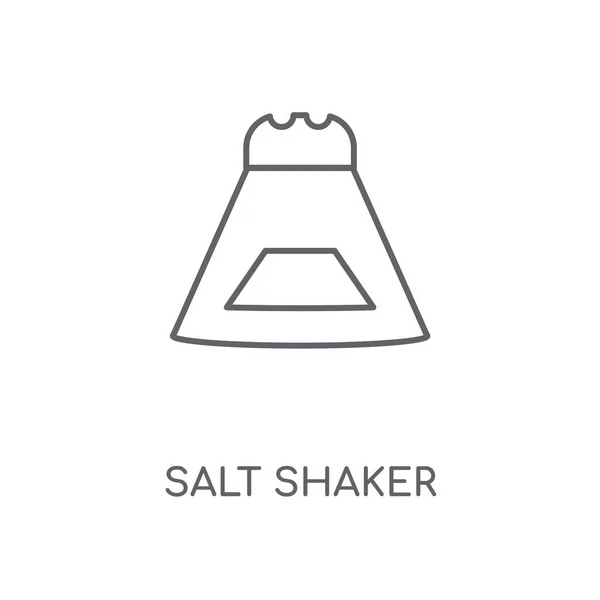 Линейный Значок Salt Shaker Соляной Шейкер Концепт Штрих Дизайн Символов — стоковый вектор