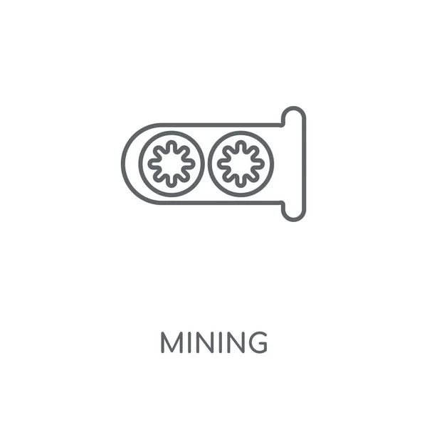 Icono Lineal Minero Diseño Símbolo Carrera Concepto Minero Elementos Gráficos — Archivo Imágenes Vectoriales