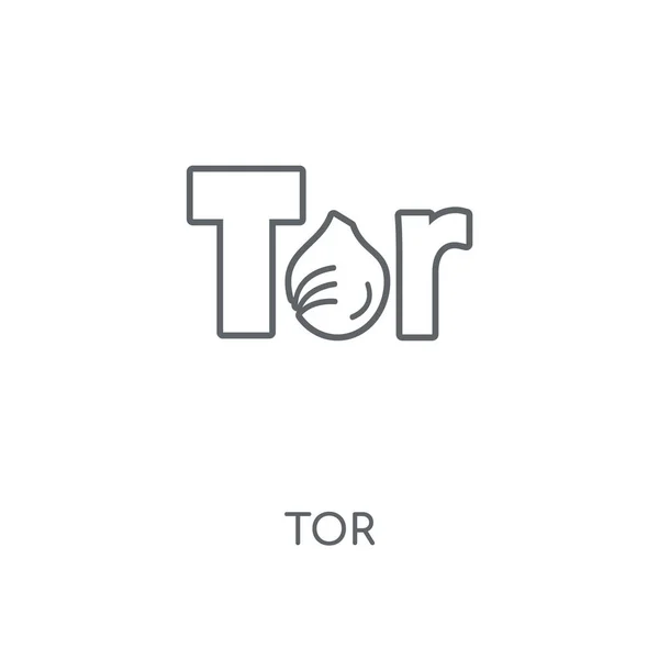 Icono Lineal Tor Diseño Símbolo Carrera Concepto Tor Elementos Gráficos — Vector de stock