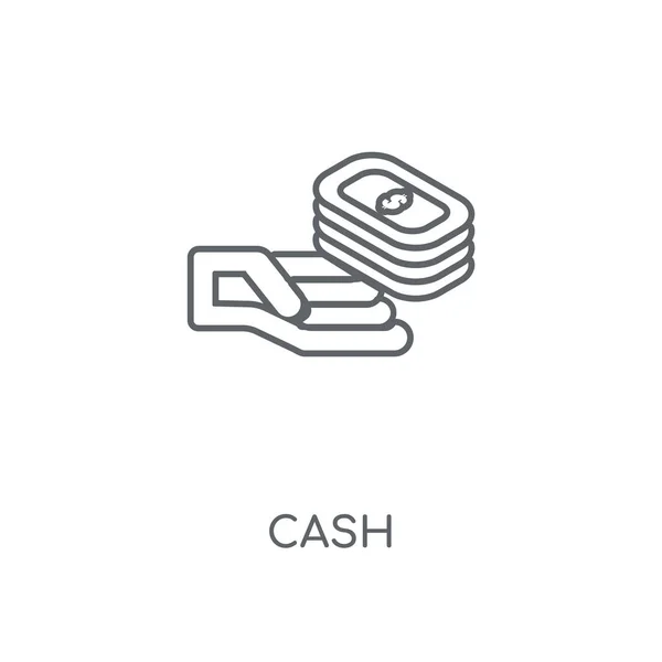 Cash Lineaire Pictogram Cash Conceptontwerp Beroerte Symbool Dunne Grafische Elementen — Stockvector