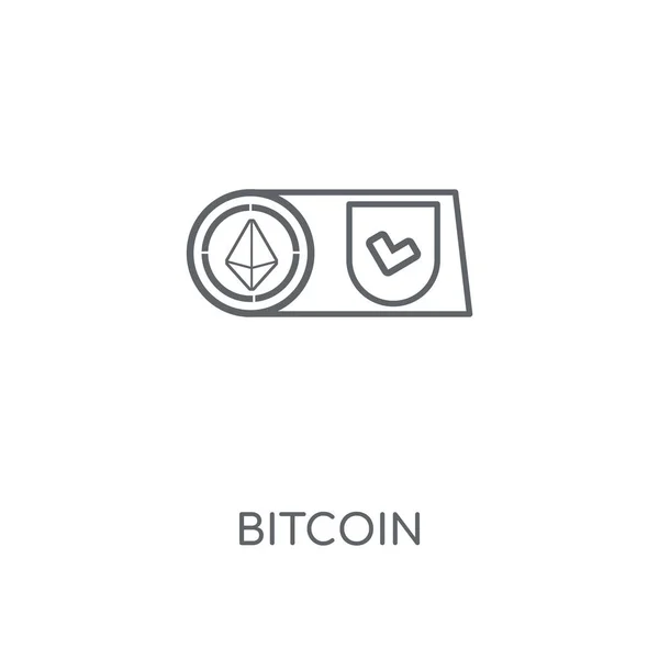 Lineares Bitcoin Symbol Das Bitcoin Konzept Hat Symbolcharakter Dünne Grafische — Stockvektor