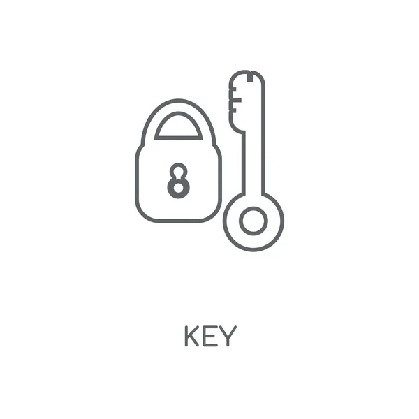 Ícone Linear Chave Design Símbolo Curso Conceito Chave Elementos Gráficos — Vetor de Stock