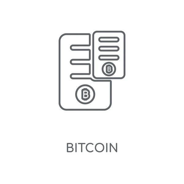 Bitcoin Linear Icon Bitcoin Concept Stroke Symbol Design Thin Graphic — Stock Vector