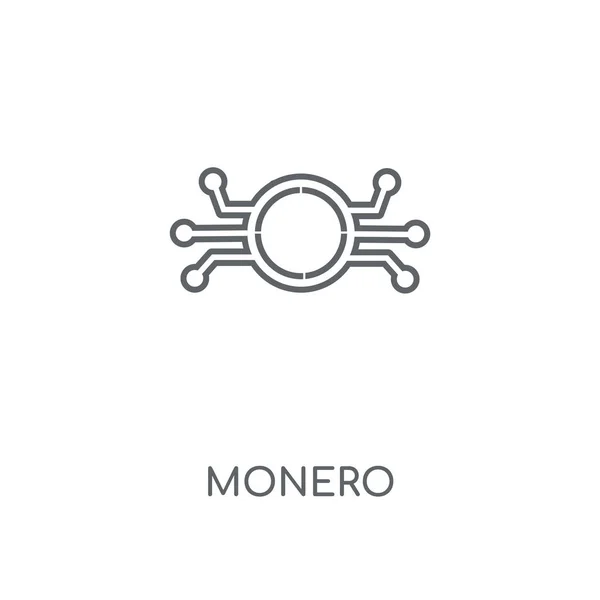 Monero Doğrusal Simgesi Monero Kavramı Kontur Sembolü Tasarım Nce Grafik — Stok Vektör