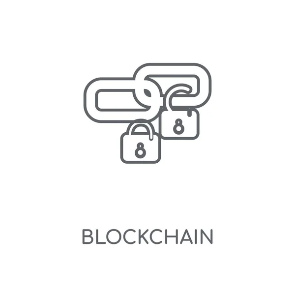 Blockchain 아이콘입니다 Blockchain 스트로크 디자인입니다 그래픽 일러스트 Eps — 스톡 벡터