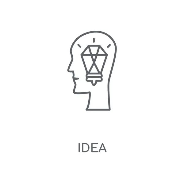 Idea Icono Lineal Idea Concepto Trazo Símbolo Diseño Elementos Gráficos — Vector de stock