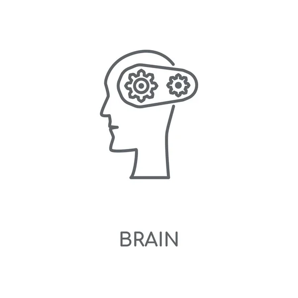 Icône Linéaire Cerveau Concept Cerveau Avc Symbole Conception Illustration Vectorielle — Image vectorielle