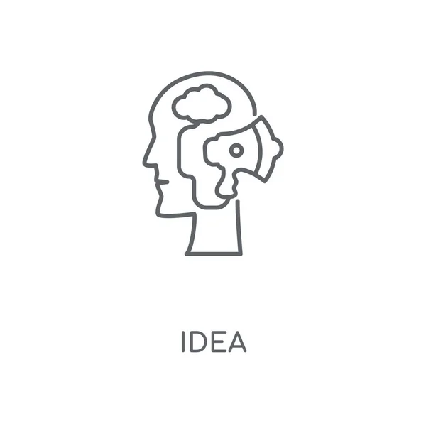 アイデア線形アイコン アイデア コンセプト ストローク シンボル デザイン 薄いグラフィック要素ベクトル イラスト 白い背景 Eps — ストックベクタ