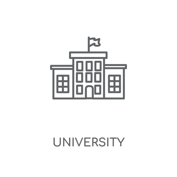 Universiteit Lineaire Pictogram Universiteit Beroerte Symbool Conceptontwerp Dunne Grafische Elementen — Stockvector