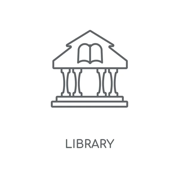 Library linear icon. Library concept stroke symbol design. Thin graphic elements vector illustration, outline pattern on a white background, eps 10.