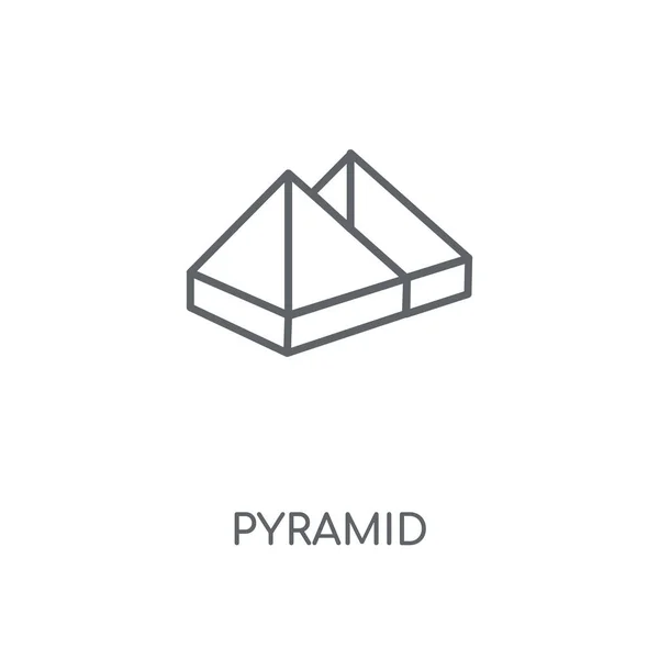 Piramit Doğrusal Simgesi Kavramı Kontur Sembolü Tasarım Piramit Nce Grafik — Stok Vektör
