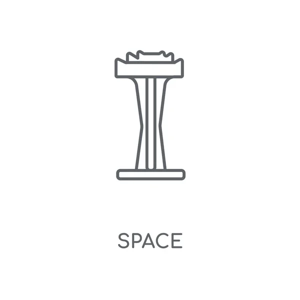 Uzay Doğrusal Simgesi Uzay Kavramı Kontur Sembolü Tasarım Nce Grafik — Stok Vektör