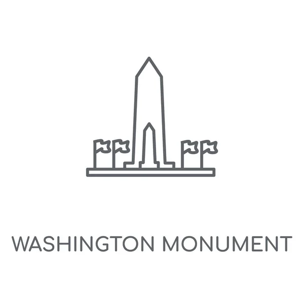 Washington Monument Linear Icon Washington Monument Concept Stroke Symbol Design — Stock Vector