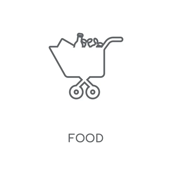 食品線形アイコン 食品コンセプト ストローク シンボル デザイン 薄いグラフィック要素ベクトル イラスト 白い背景 Eps の概要パターン — ストックベクタ