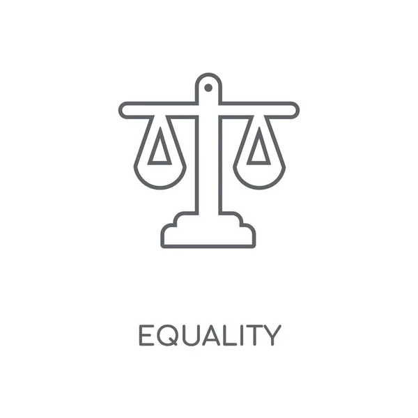 Eşitlik Doğrusal Simgesi Eşitlik Kavramı Kontur Sembolü Tasarım Nce Grafik — Stok Vektör