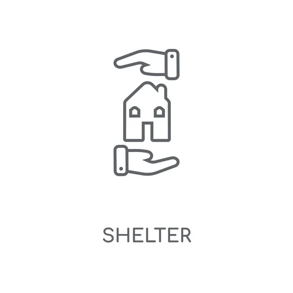 Shelter Lineaire Pictogram Shelter Beroerte Symbool Conceptontwerp Dunne Grafische Elementen — Stockvector