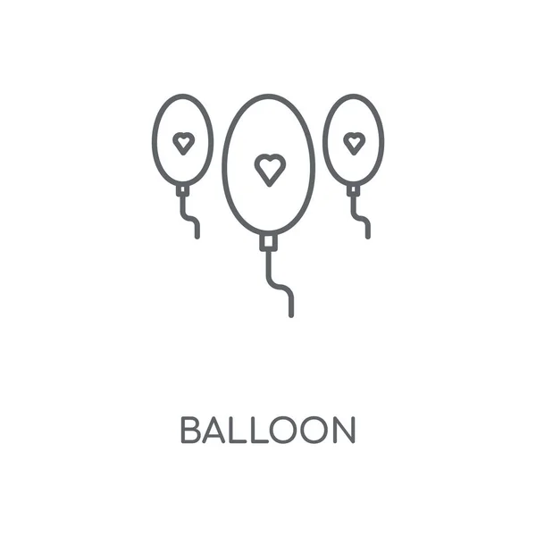 Icône Linéaire Ballon Conception Symbole Course Concept Ballon Illustration Vectorielle — Image vectorielle