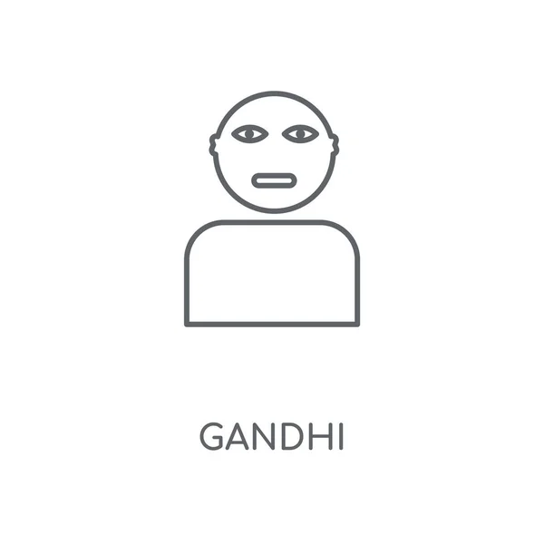 Gandhi Linear Icon Gandhi Concept Stroke Symbol Design Thin Graphic — Stock Vector