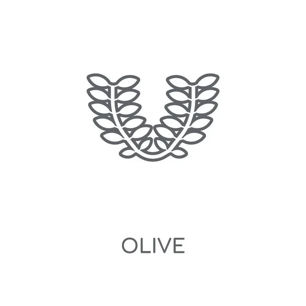 Oliven Symbol Olivfarbenes Konzept Mit Symboldesign Dünne Grafische Elemente Vektorillustration — Stockvektor