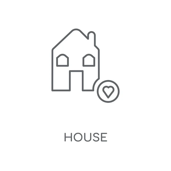 Haus Lineares Symbol Haus Konzept Strich Symbol Design Dünne Grafische — Stockvektor