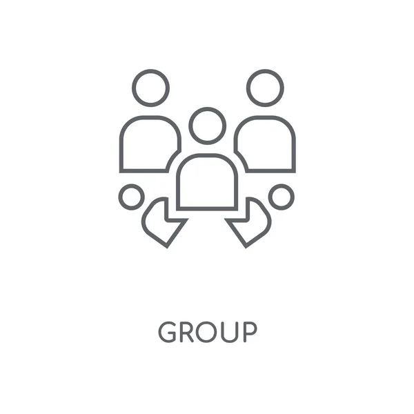 Ícone Linear Grupo Projeto Símbolo Curso Conceito Grupo Elementos Gráficos —  Vetores de Stock