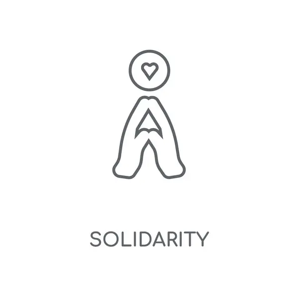 Icône Linéaire Solidarité Concept Solidarité Avc Symbole Design Illustration Vectorielle — Image vectorielle