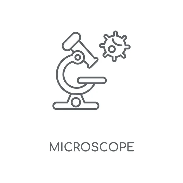 Ícone Linear Microscópio Concepção Microscópio Design Símbolo Curso Elementos Gráficos — Vetor de Stock