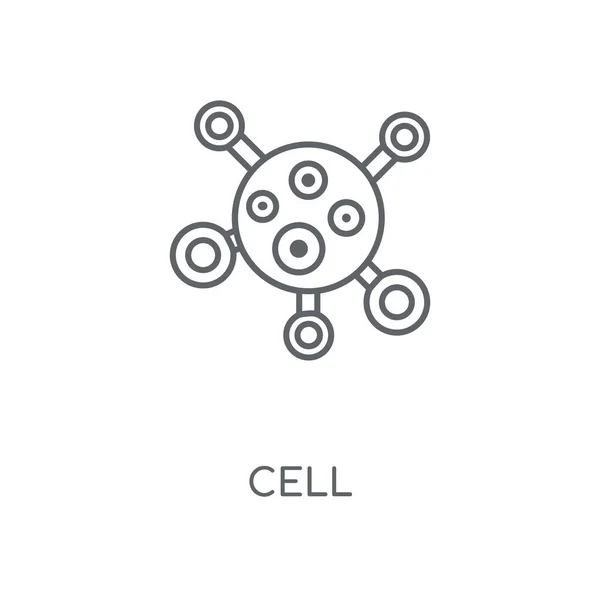 セルの線形アイコン セルの概念ストローク シンボル デザイン 薄いグラフィック要素ベクトル イラスト 白い背景 Eps の概要パターン — ストックベクタ