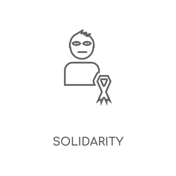 Icône Linéaire Solidarité Concept Solidarité Avc Symbole Design Illustration Vectorielle — Image vectorielle