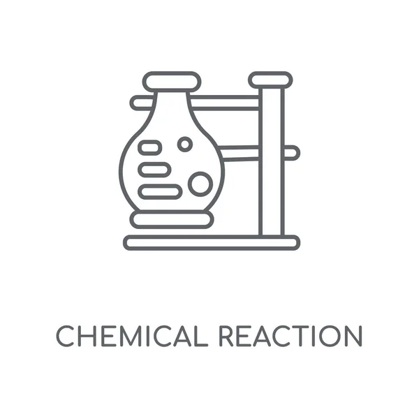 化学反応の線形アイコン 化学反応概念ストローク シンボル デザイン 薄いグラフィック要素ベクトル イラスト 白い背景 Eps の概要パターン — ストックベクタ
