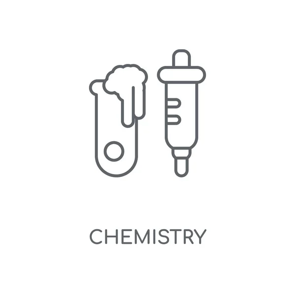 Ícone Linear Química Química Conceito Traço Símbolo Design Elementos Gráficos —  Vetores de Stock