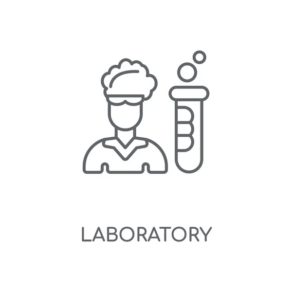 Laboratory Linear Icon Laboratory Concept Stroke Symbol Design Thin Graphic — Stock Vector