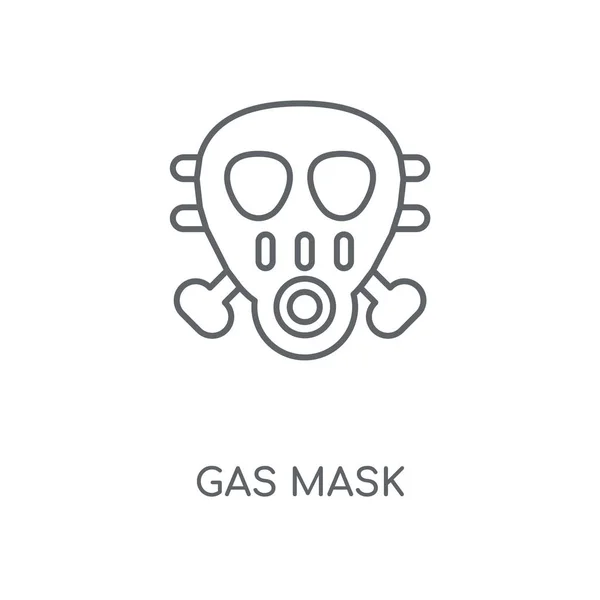 Gasmasken Symbol Gasmaske Konzept Schlaganfall Symboldesign Dünne Grafische Elemente Vektorillustration — Stockvektor