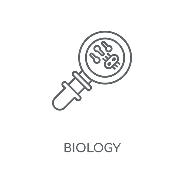 Biologie Lineární Ikona Biologie Pojem Tahu Symbol Design Tenké Grafické — Stockový vektor