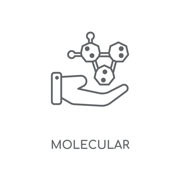 分子の線形アイコン 分子概念ストローク シンボル デザイン 薄いグラフィック要素ベクトル イラスト 白い背景 Eps の概要パターン — ストックベクタ