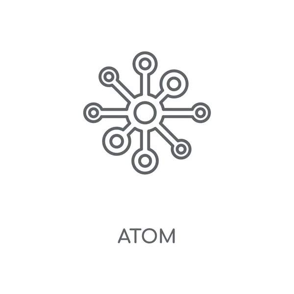 Atom 線形アイコン 原子概念ストローク シンボル デザイン 薄いグラフィック要素ベクトル イラスト 白い背景 Eps の概要パターン — ストックベクタ