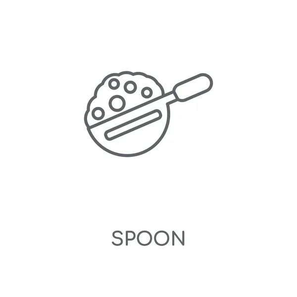 Spoon Linear Icon Spoon Concept Stroke Symbol Design Thin Graphic — Stock Vector