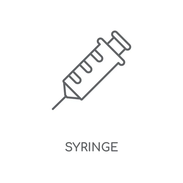 주사기 아이콘입니다 주사기 스트로크 디자인입니다 그래픽 일러스트 Eps — 스톡 벡터