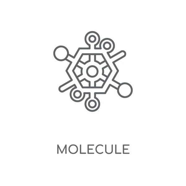 Ícone Linear Molécula Design Símbolo Curso Conceito Molecule Elementos Gráficos —  Vetores de Stock