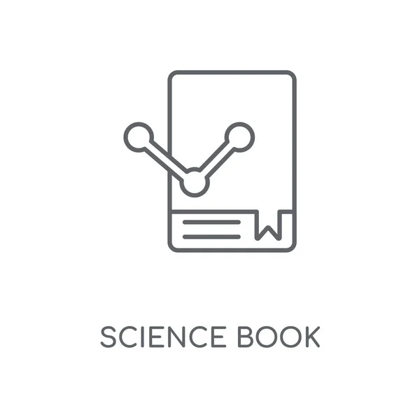 Science Book Linear Icon Science Book Concept Stroke Symbol Design — Stock Vector