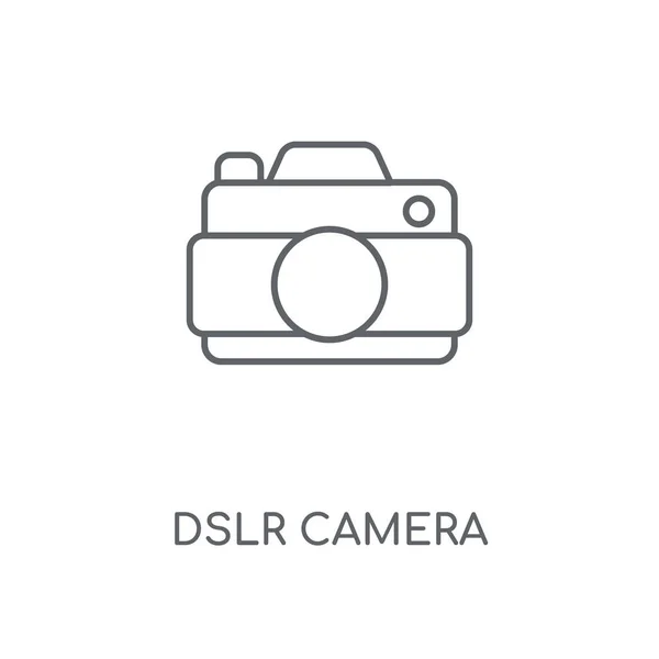 Линейный Значок Камеры Dslr Dslr Camera Концепция Штрих Символ Дизайн — стоковый вектор
