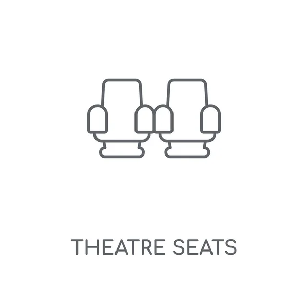 Theatre Seats Linear Icon Theatre Seats Concept Stroke Symbol Design — Stock Vector