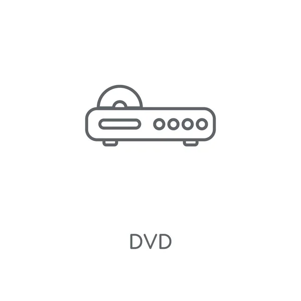 Logo Dvd Lineární Ikona Logo Dvd Symbolu Tahu Koncepce Designu — Stockový vektor