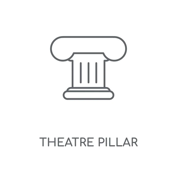 Pilar Teatro Icono Lineal Diseño Símbolo Carrera Concepto Pilar Teatro — Vector de stock