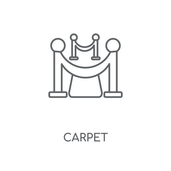 Red Carpet Lineaire Pictogram Red Carpet Beroerte Symbool Conceptontwerp Dunne — Stockvector