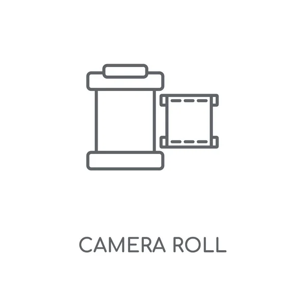 Линейный Значок Рулона Камеры Концепция Ролла Камеры Дизайн Штрих Символ — стоковый вектор